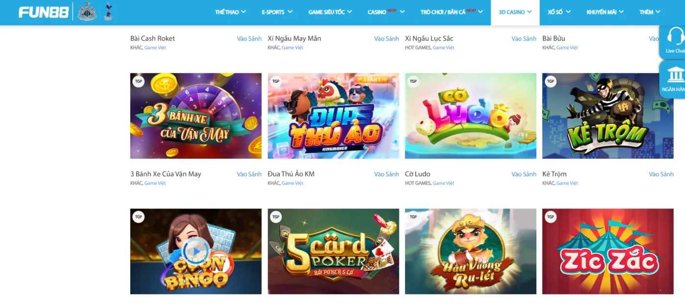 Đánh giá ưu - nhược điểm của 3D casino Fun88